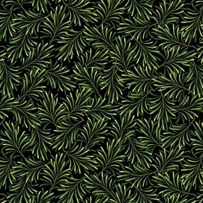 BOUGHS OF BEAUTY 108" BY BENARTEX - Black/Green